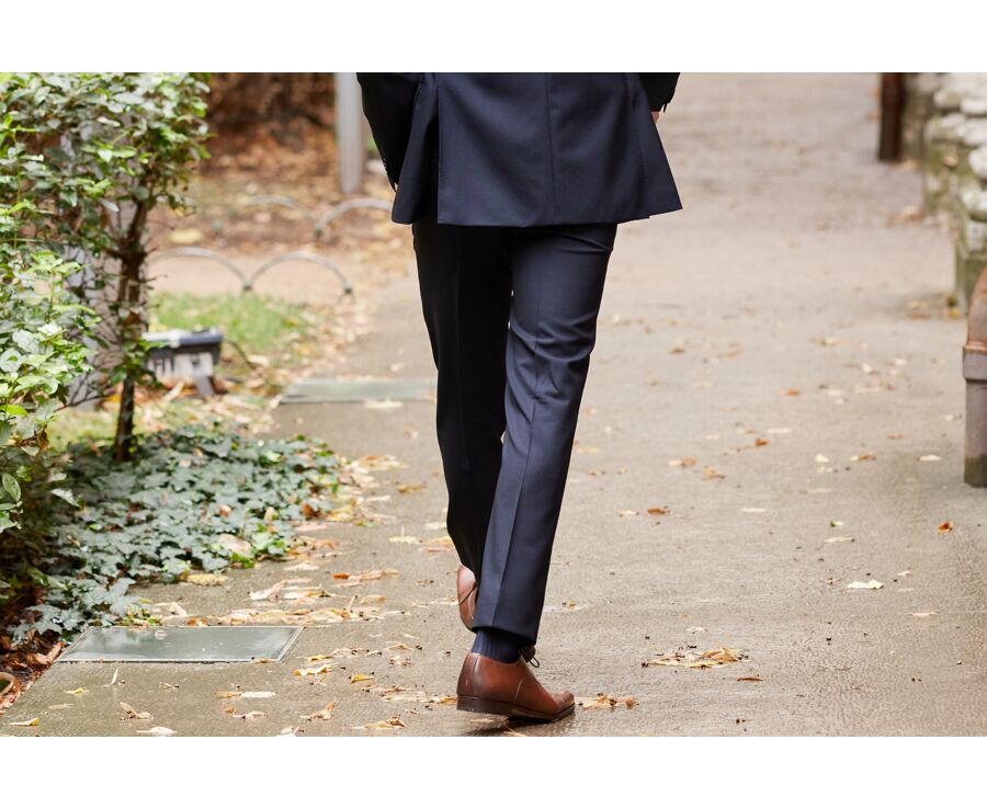 Men's Navy Suit Trousers - LAZARE