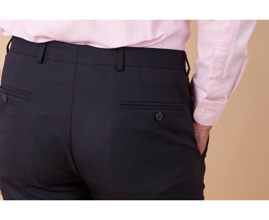 Men's Navy Suit Trousers - LAZARE