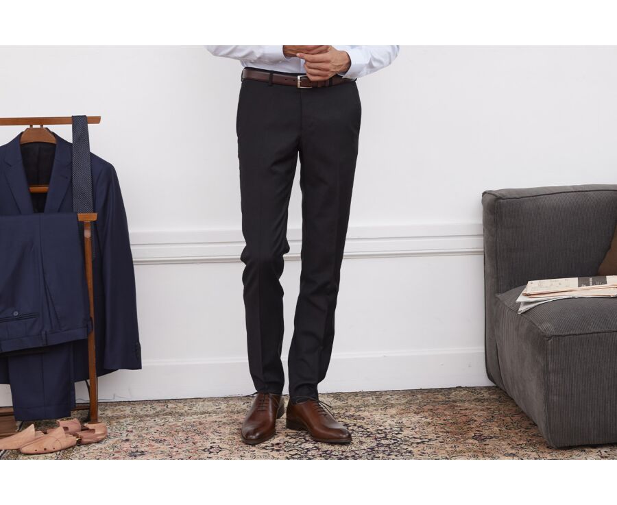 Men's Black Suit Trousers - LAZARE