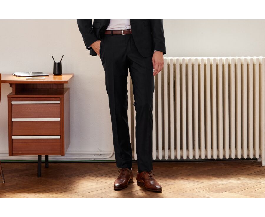 Men's Black Suit Trousers - LAZARE