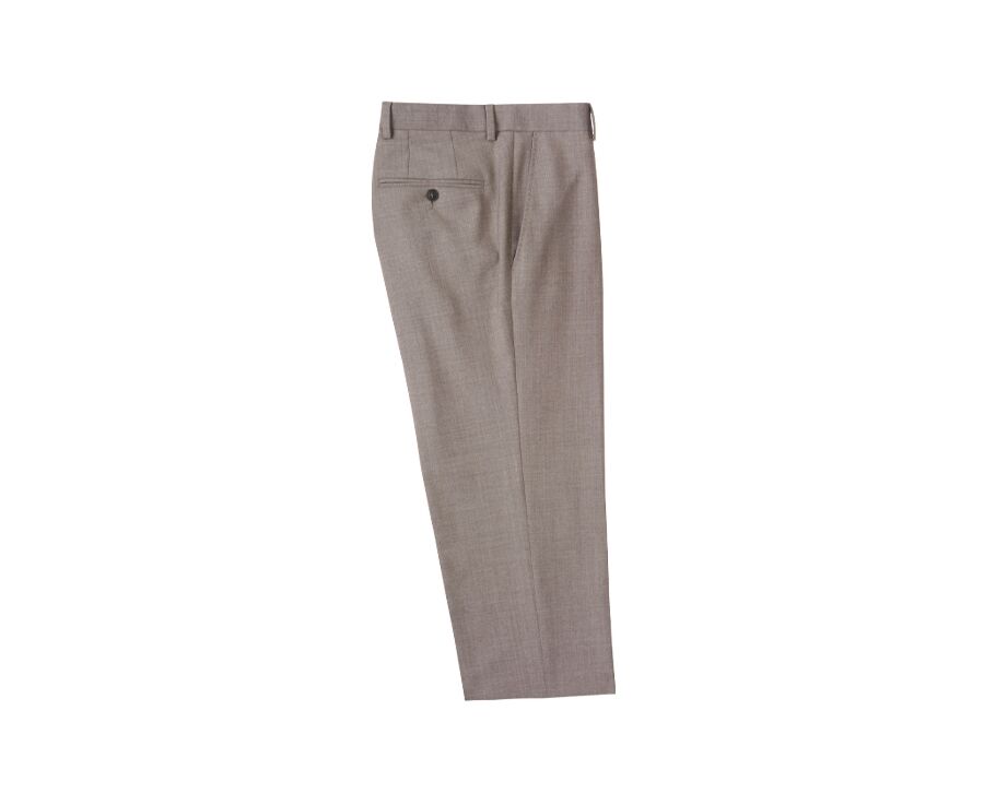 Men's Taupe melange Suit Trousers - LAZARE