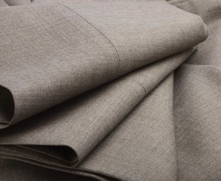 Men's Taupe melange Suit Trousers - LAZARE