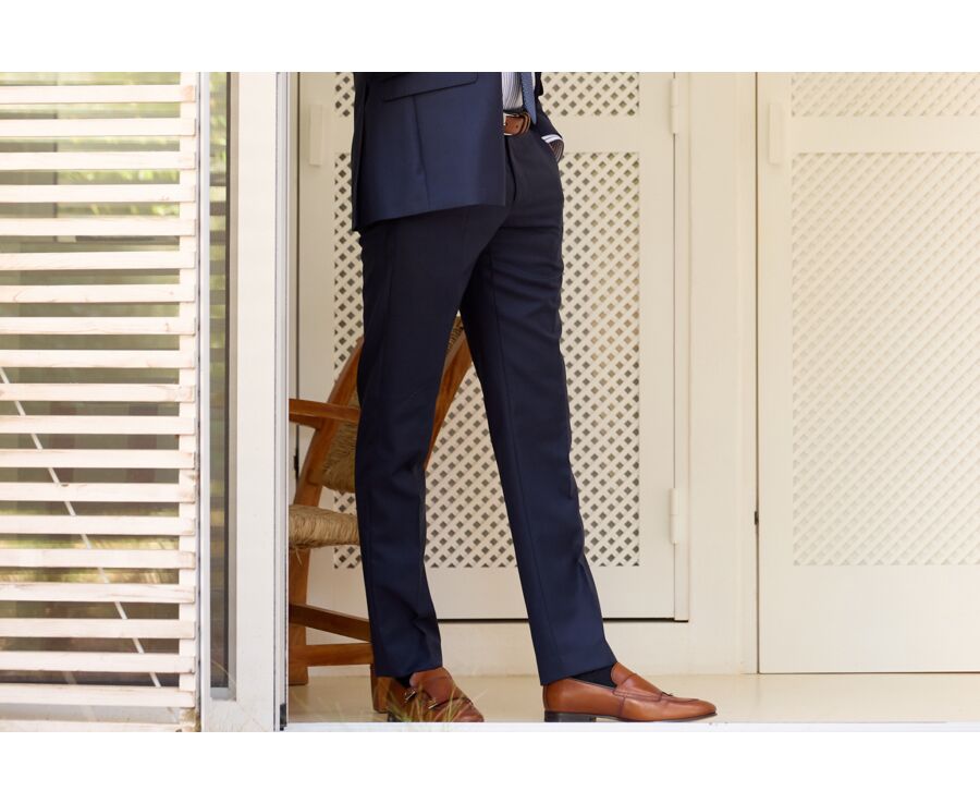 Men's Prussian Blue Suit Trousers - LAZARE