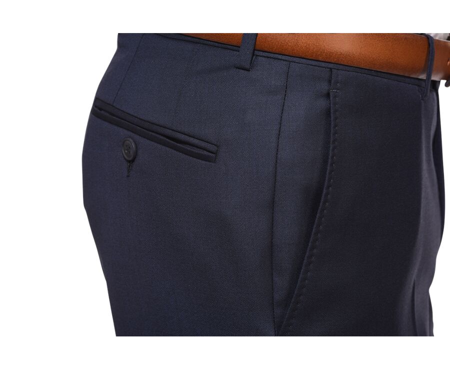 Men's Prussian Blue Suit Trousers - LAZARE