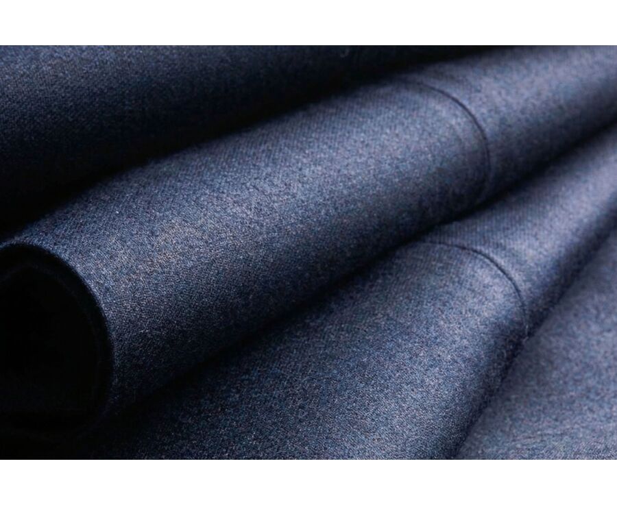 Men's Dark Blue Melange Suit Trousers - LAZARE