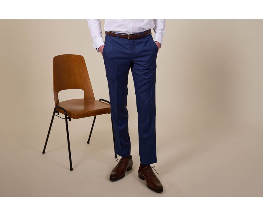 Men's Deep Blue Suit Trousers - LAZARE
