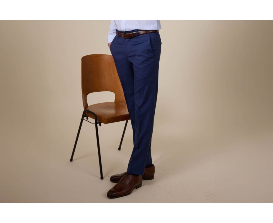 Men's Deep Blue Suit Trousers - LAZARE