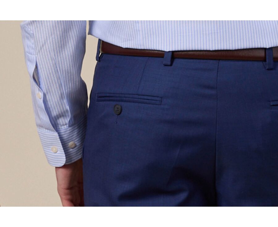 Men's Deep Blue Suit Trousers - LAZARE