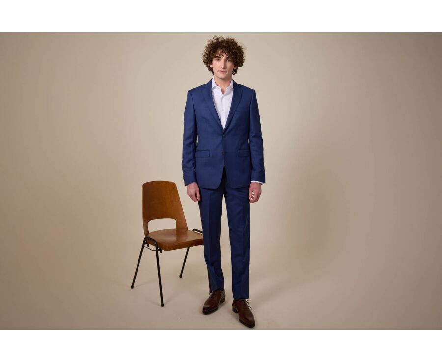 Men's Deep Blue Suit Trousers - LAZARE