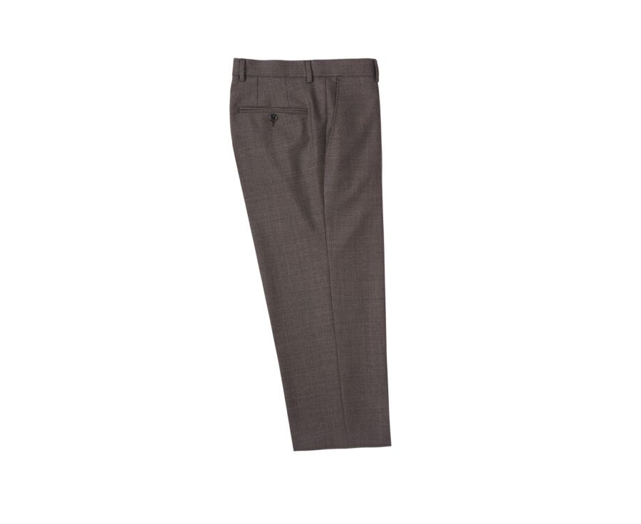 Men's Brown Melange Suit Trousers - LAZARE