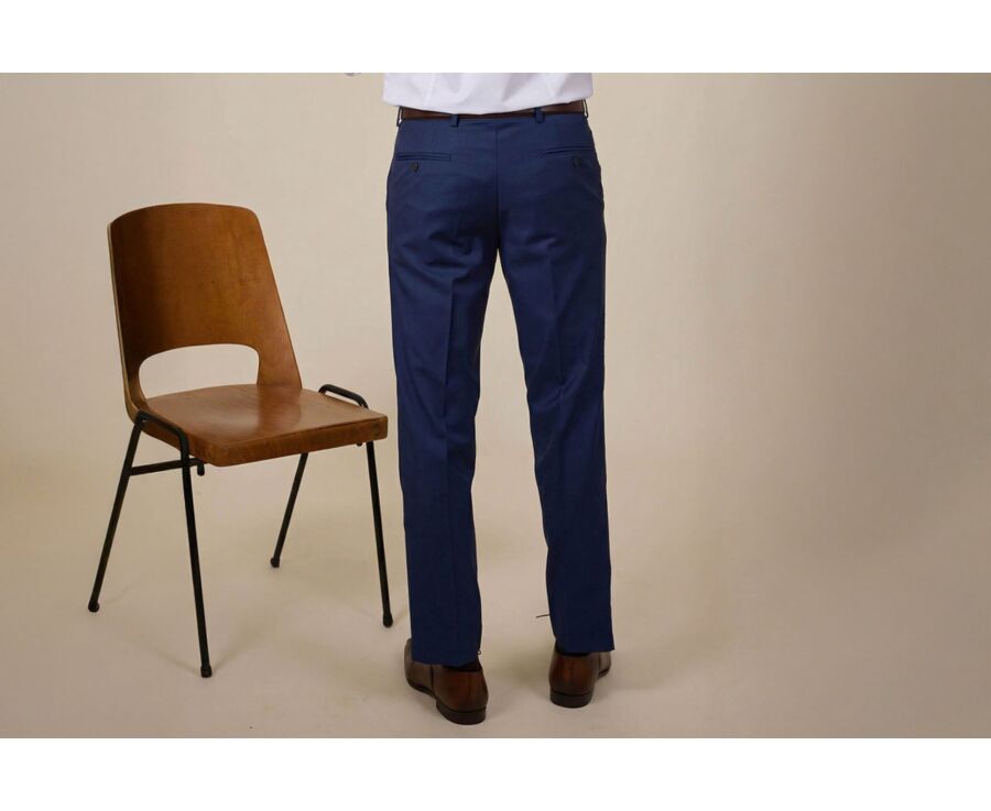 Men's Light  Suit Trousers - Navy II - LAZARE