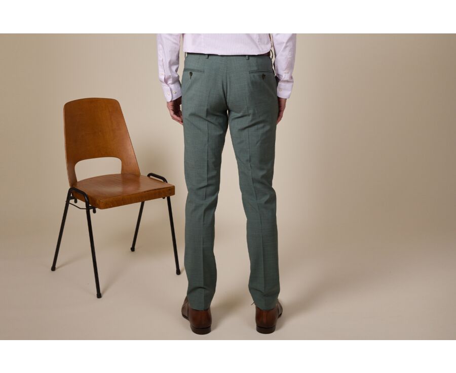 Men's Suit Trousers Linden Green - LAZARE