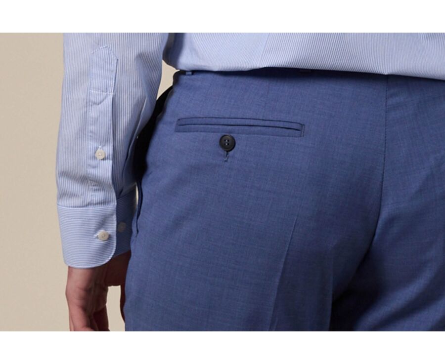 Light Blue Melange II - Suit Trousers - LAZARE