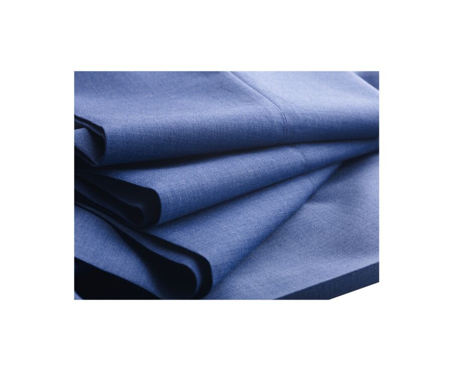 Middle Blue Melange Suit Trousers - LAZARE