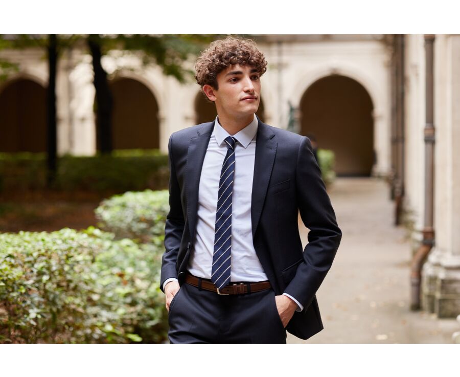 Men's Navy Suit Jacket - LAZARE
