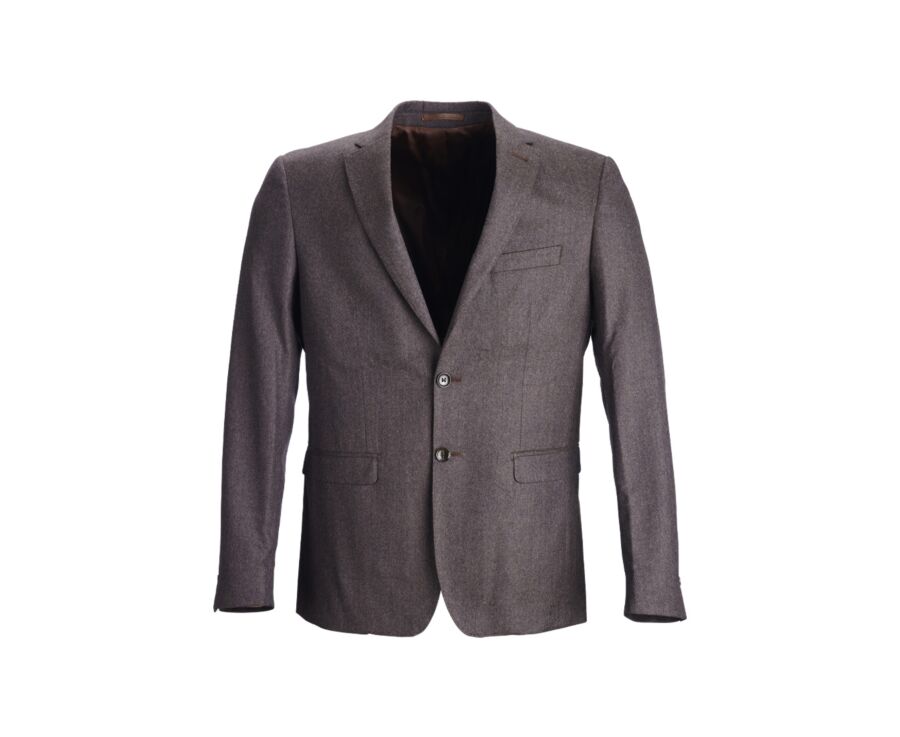 Chocolate Melange Men's Suit Jacket - LAZARE