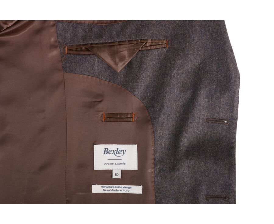 Chocolate Melange Men's Suit Jacket - LAZARE