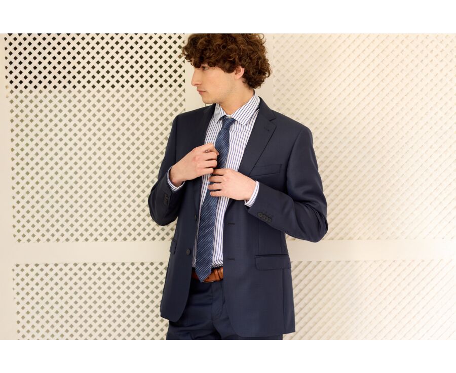 Men's Prussian Blue Suit Jacket - LAZARE