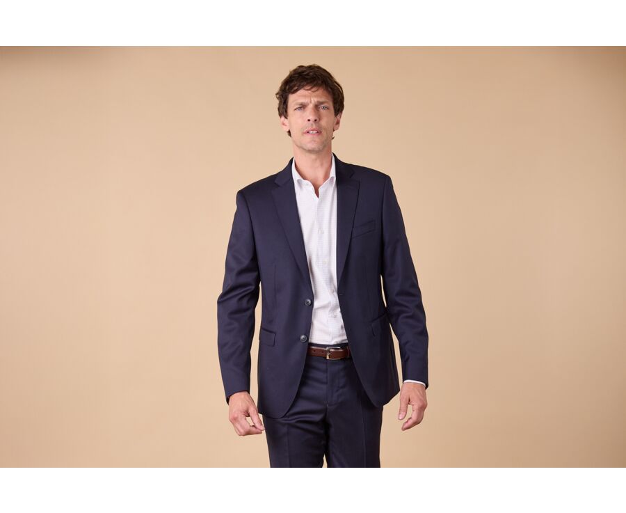 Men's Suit Jacket - Navy Blue - LAZARE