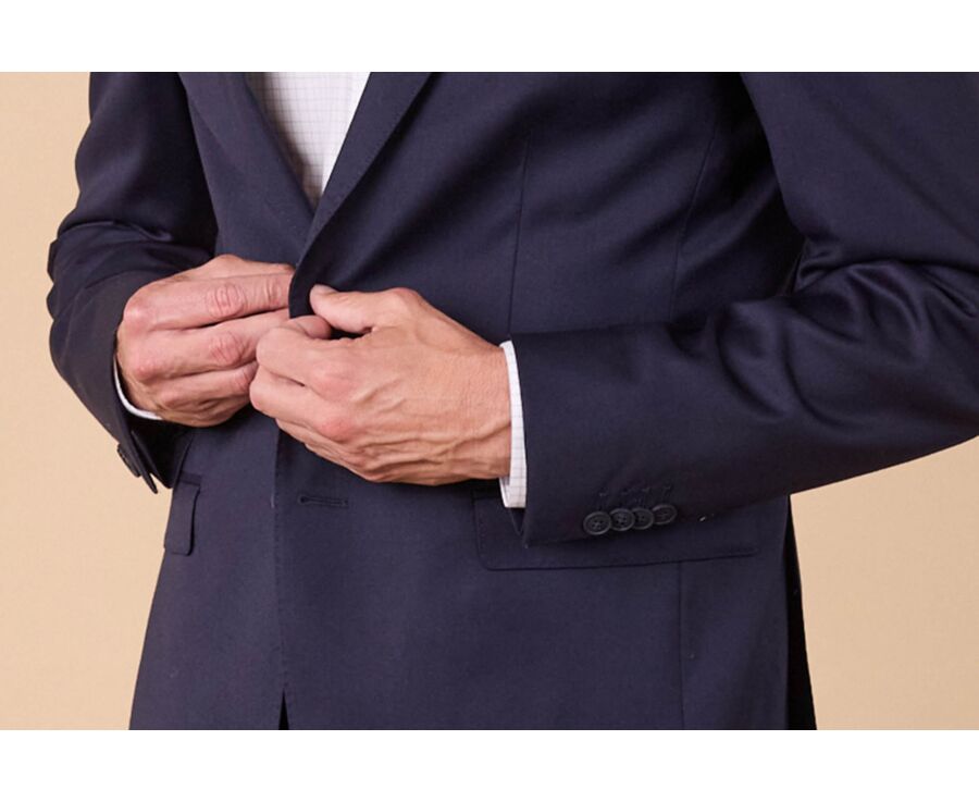 Men's Suit Jacket - Navy Blue - LAZARE