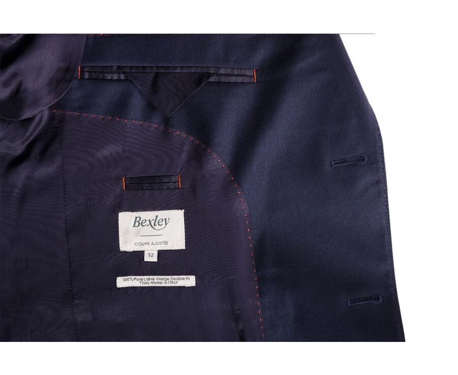 Men's Suit Jacket - Navy Blue - LAZARE