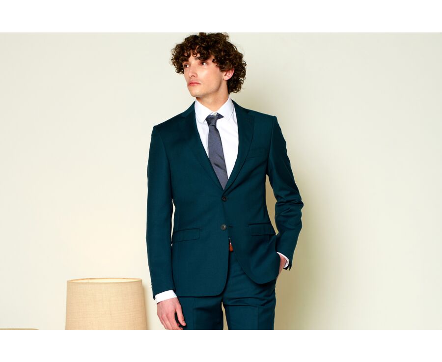 Men's Bottle Green Suit Jacket - LAZARE