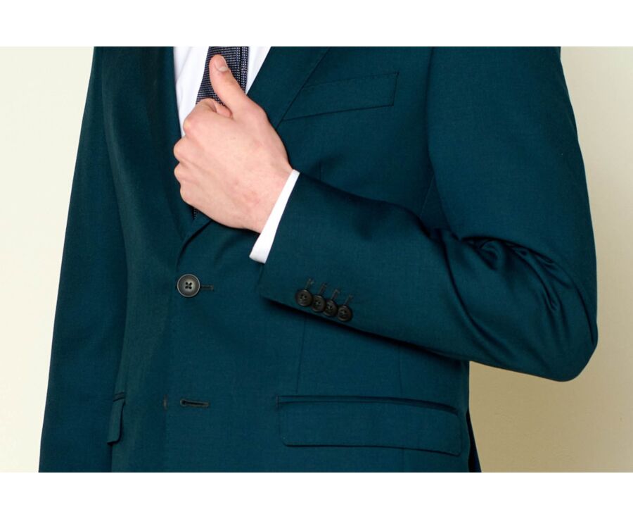 Men's Bottle Green Suit Jacket - LAZARE