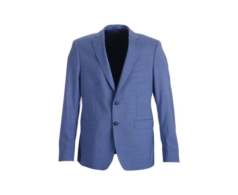 Middle Blue Melange Suit Jacket - LAZARE