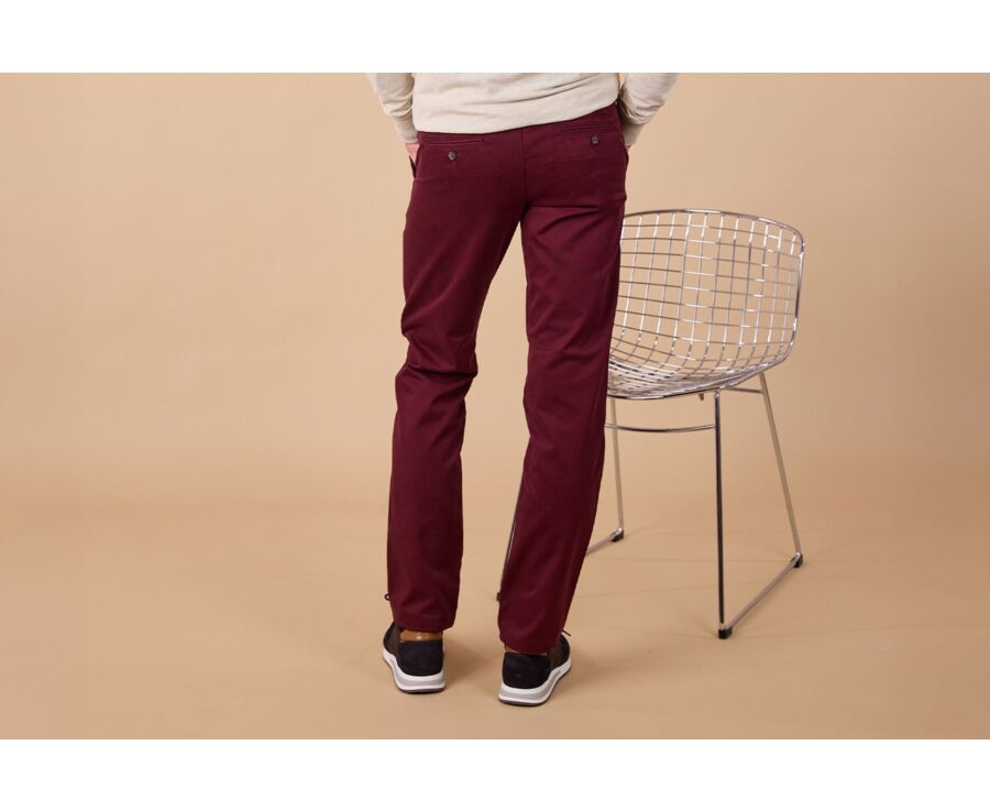 Burgundy Chino trousers for men - NIGEL II