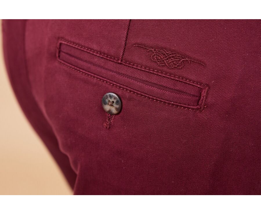Burgundy Chino trousers for men - NIGEL II