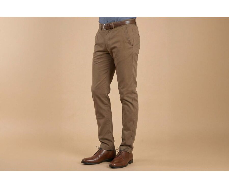 Chocolate Chino trousers for men - NIGEL II