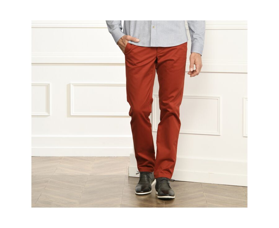Red Chino trousers for men - NIGEL II