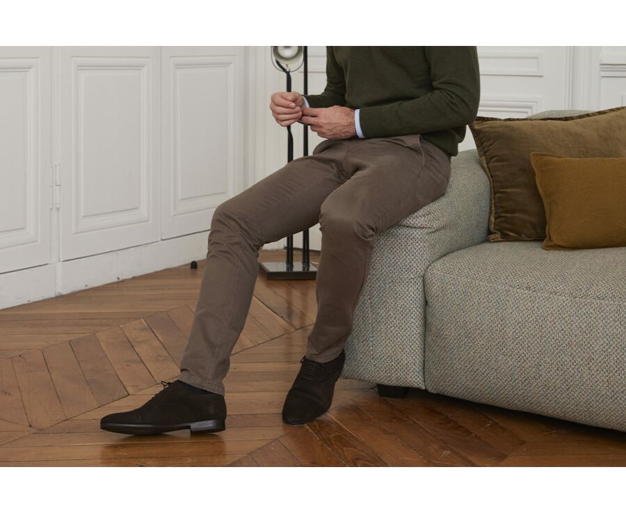 Taupe Chino trousers for men - NIGEL II