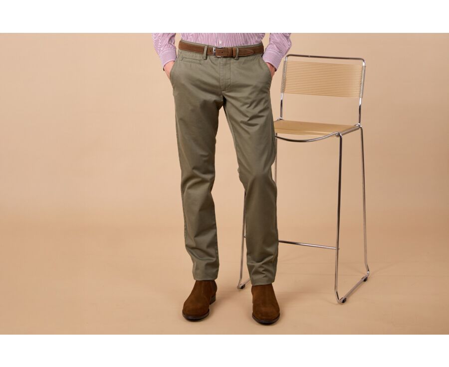 Light Khaki Chino trousers for men - NIGEL II