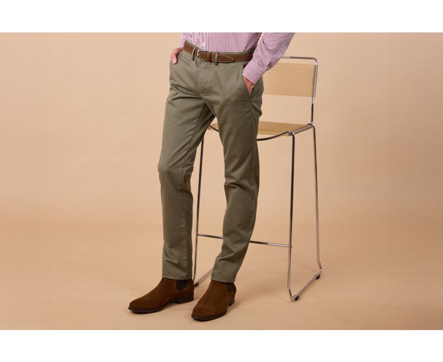 Light Khaki Chino trousers for men - NIGEL II