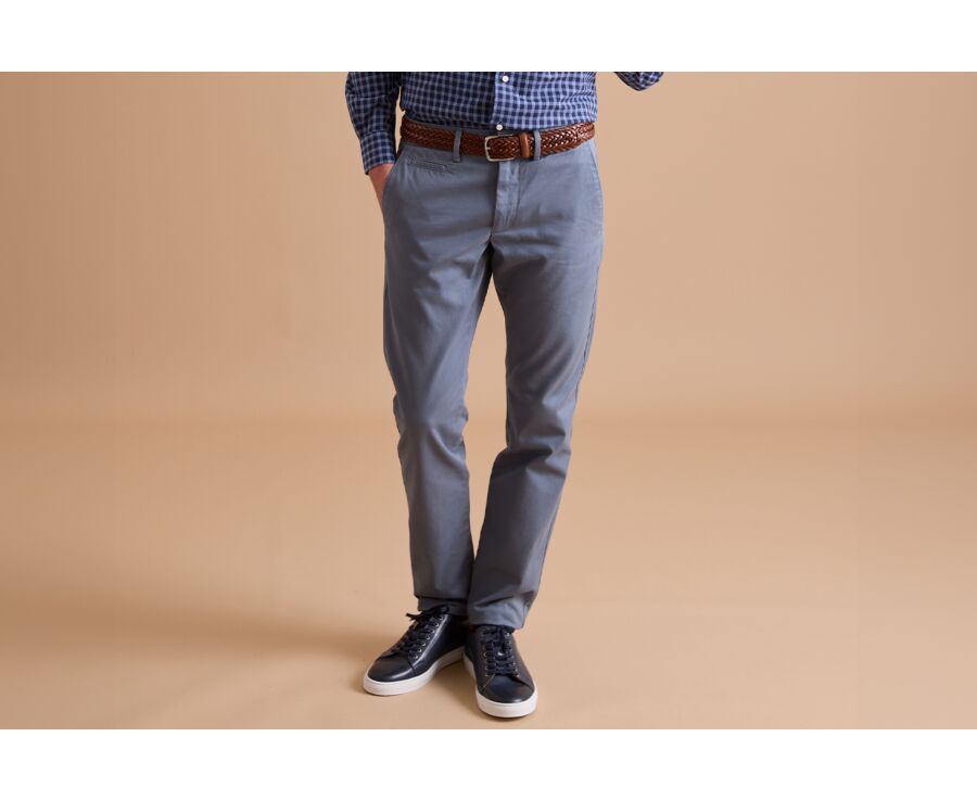 Grey Blue Chino trousers for men - NIGEL II