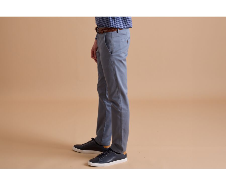 Grey Blue Chino trousers for men - NIGEL II