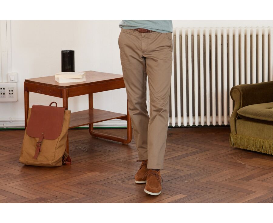 Taupe Clair Chino trousers for men - NIGEL II