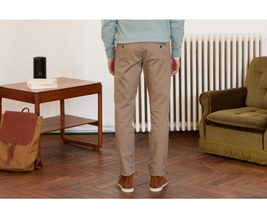 Taupe Clair Chino trousers for men - NIGEL II