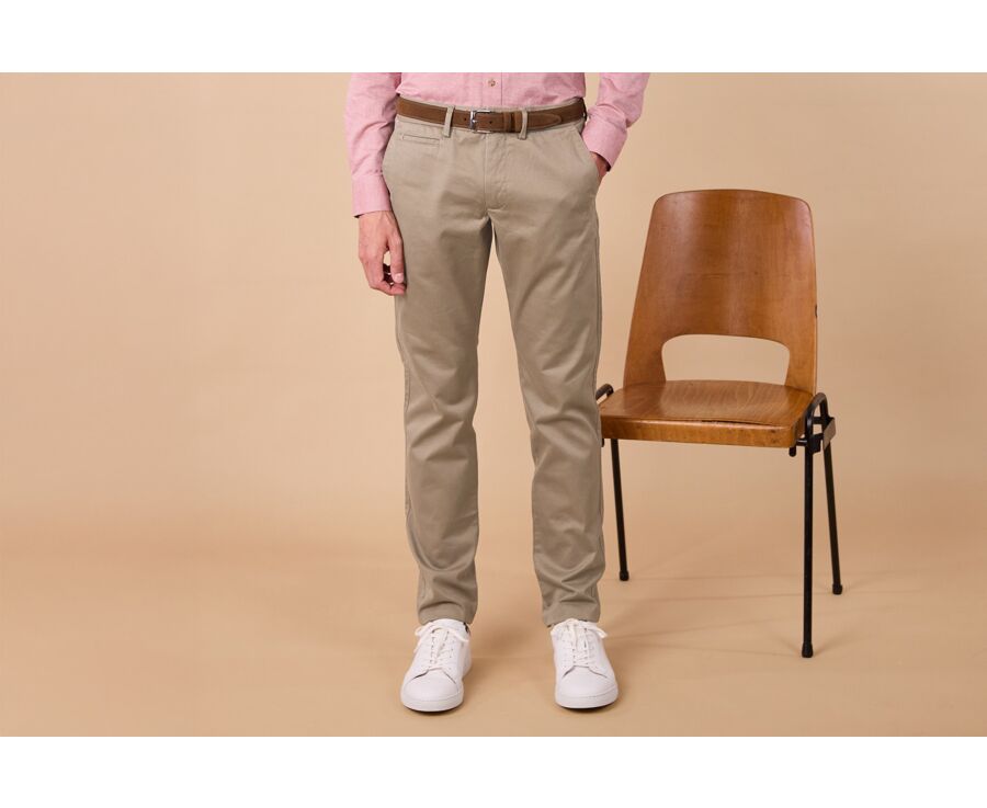 Light Olive Chino trousers for men - NIGEL II