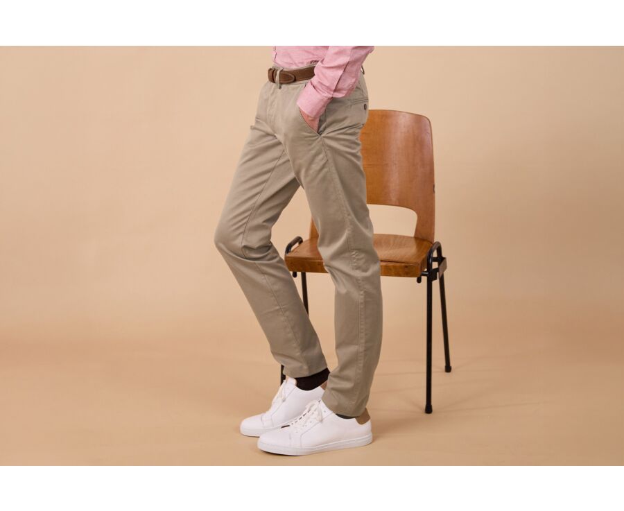 Light Olive Chino trousers for men - NIGEL II