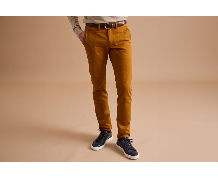 Dark Ocher Chino trousers for men - NIGEL II