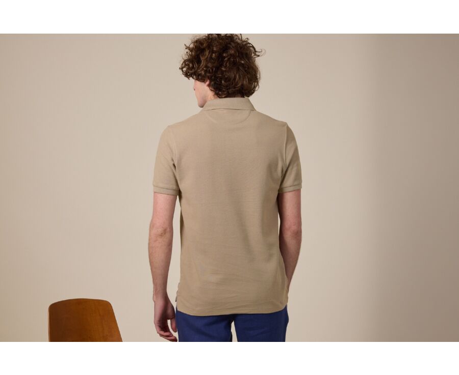Beige Men's polo shirt - ANDY II