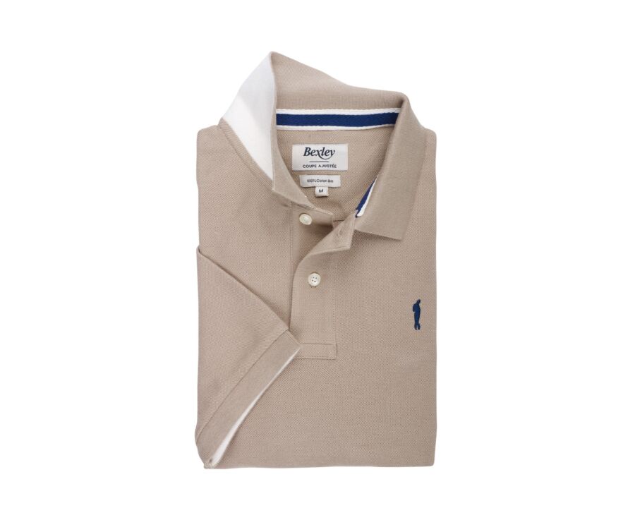 Beige Men's polo shirt - ANDY II
