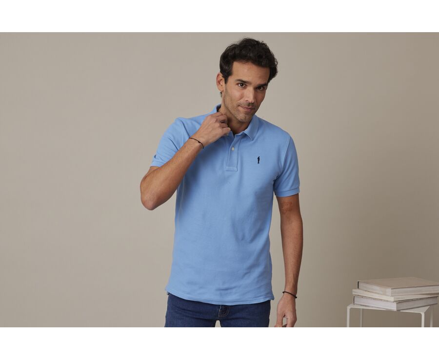 Middle Blue Men's polo shirt - ANDY II