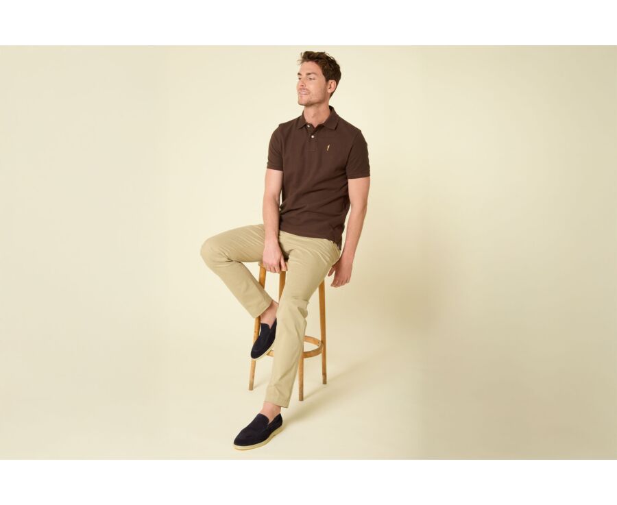 Men’s Polo Shirt Chocolate - ANDY II