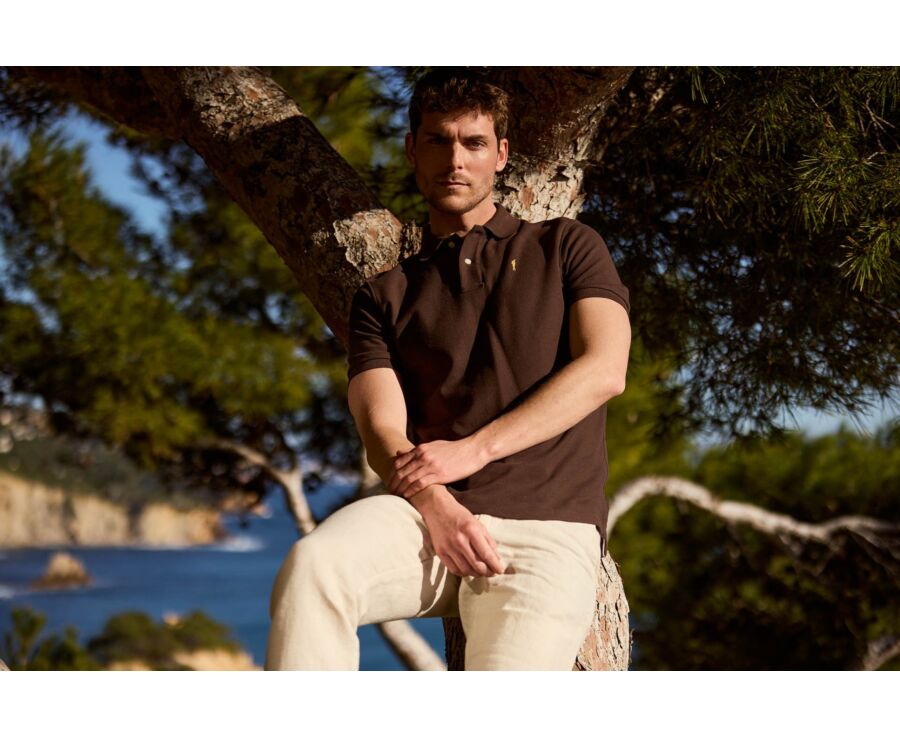 Men’s Polo Shirt Chocolate - ANDY II