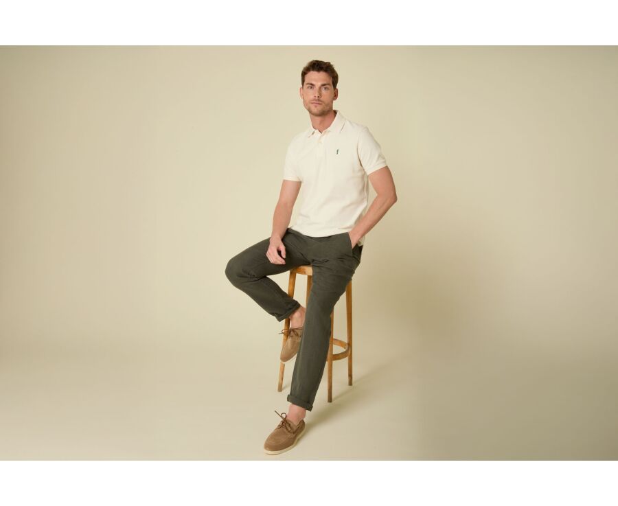 Men’s Polo Shirt - Ecru - ANDY II