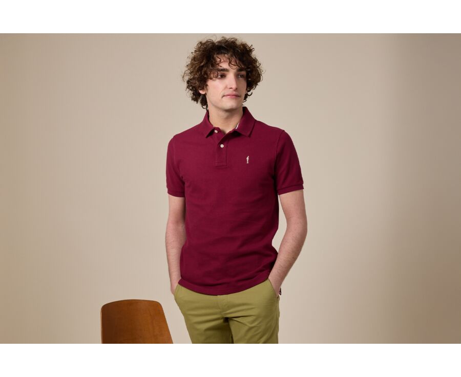 Men’s Polo Shirt Wine Lees - ANDY II