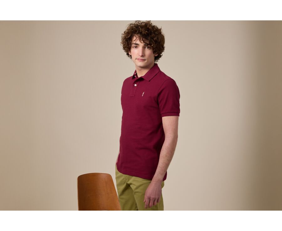 Men’s Polo Shirt Wine Lees - ANDY II